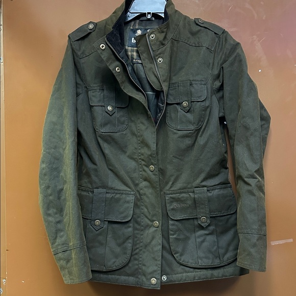 Barbour Women's Winter Defence Wax Jacket Size 8 USA - Picture 3 of 9